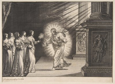 A bölcs szüzek Krisztus előtt, kb. 1635. alkotó: Abraham Bosse
