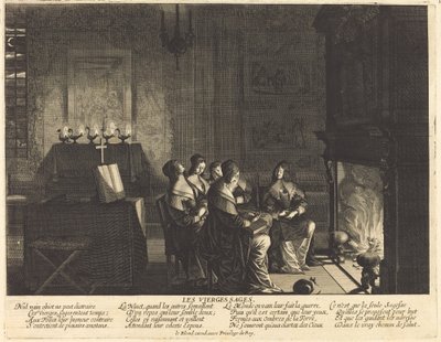 A bölcs szüzek a tűz előtt alkotó: Abraham Bosse