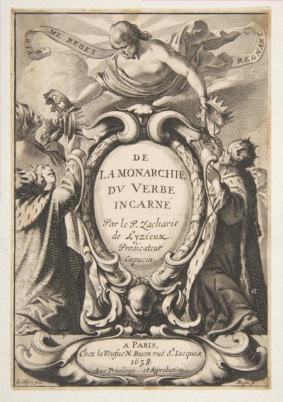 Címlap: A Megtestesült Szó Monarchiájából, 1638. alkotó: Abraham Bosse