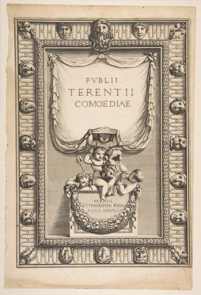 Címlap: Terence Publii Terentii Comoediae vígjátékai, 1642. alkotó: Abraham Bosse