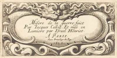 Címlap Callot "A háború kis nyomorúságai" című művéhez alkotó: Abraham Bosse