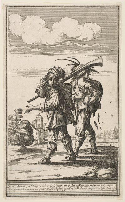 Két martalóc, a 17. század közepe és vége. alkotó: Abraham Bosse