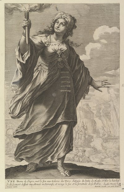Egy ciprusi hölgy, 1647. alkotó: Abraham Bosse