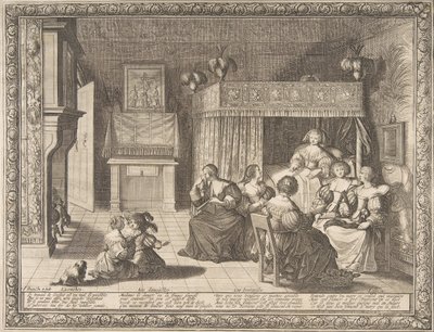 Látogatás az új anyánál, 1633. alkotó: Abraham Bosse