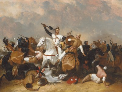 I. Richárd az ascolani csatában (olaj, vászon) alkotó: Abraham Cooper