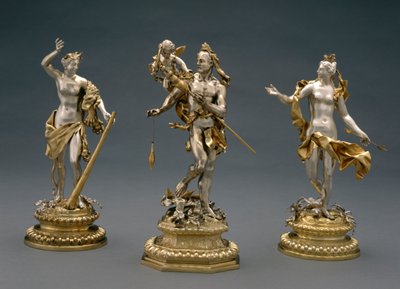 Herkules, Omphale és Venus, 1695-1700 körül (részben ezüstözött) alkotó: Abraham Drentwett