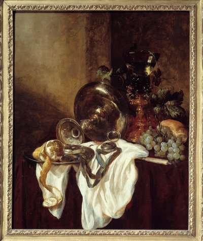 Abraham Van Beyeren ezüst pohár festménye alkotó: Abraham Hendricksz van Beyeren