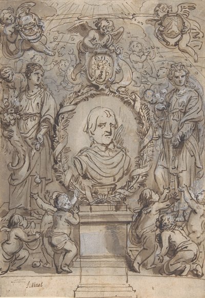 Tervezés címlaphoz, 17. század. alkotó: Abraham Jansz van Diepenbeeck