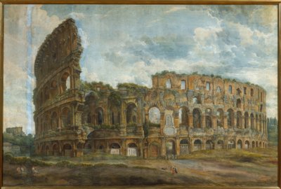 A római Colosseum külső nézete alkotó: Abraham Louis Rodolphe Ducros