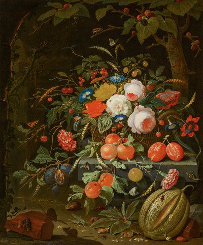 Virágok és Gyümölcsök alkotó: Abraham Mignon