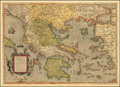 Abraham Ortelius 1584-es Görögország térképe alkotó: Abraham Ortelius
