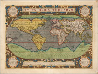 Abraham Ortelius Typus Orbis Terrarum kiadása Antwerpen 1598 alkotó: Abraham Ortelius