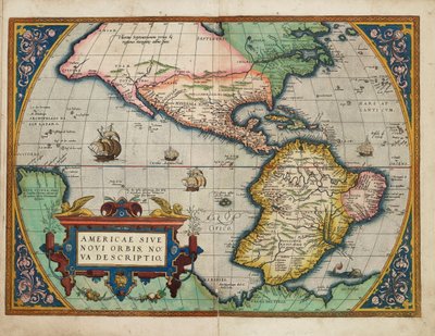 Americae Sive Novi Orbis, Nova Descriptio (Amerika vagy az Újvilág, új leírás) alkotó: Abraham Ortelius