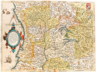 Ducatus Mediolanensis, A világ határai és régiói Milánó hercegének földrajzi térképe Abraham Ortelius (Oertel, Ortell vagy Ortel) "Theatrum Orbis Terrarum"-ból alkotó: Abraham Ortelius