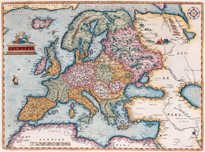 Európai: A Világ Színháza, 1579 alkotó: Abraham Ortelius