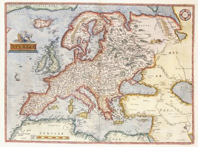 Európa térkép, 1587 alkotó: Abraham Ortelius