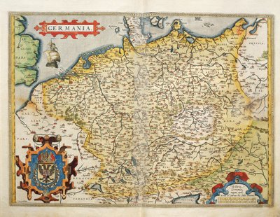 Németország térképe, Abraham Ortelius világszínházából alkotó: Abraham Ortelius