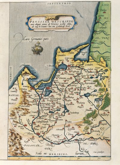 Poroszország térképe, Abraham Ortelius világszínházából alkotó: Abraham Ortelius