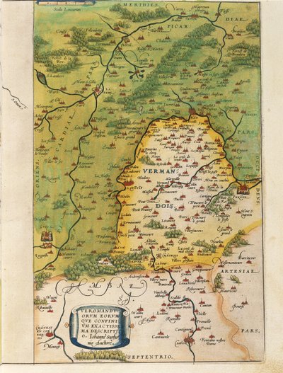 Vermandois térképe, A Theatre of the World, Abraham Ortelius alkotó: Abraham Ortelius