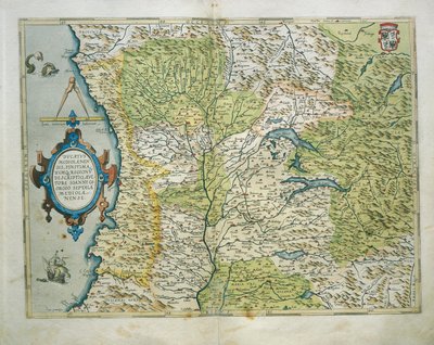 Az olaszországi Milánói Hercegség térképe A Theatre of the Worldből, Abraham Orteliustól alkotó: Abraham Ortelius
