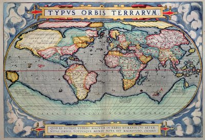 Világtérkép, az antwerpeni Theatrum Orbis Terrarumtól alkotó: Abraham Ortelius