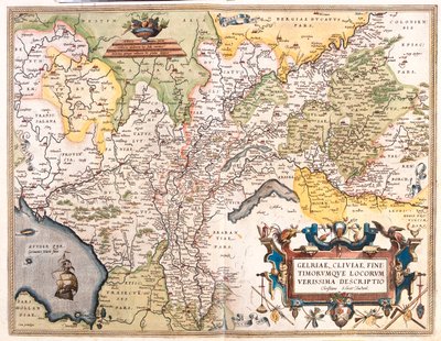 Hollandia (tartomány: Észak-Hollandia, Flevoland, Overijssel, Gelderland, Limburg), Németország (tartomány: Alsó-Szászország, Észak-Rajna-Vesztfália) alkotó: Abraham Ortelius