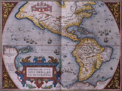 Ortelius térkép az Újvilágról alkotó: Abraham Ortelius