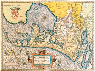 Tartomány: Friesland, Észak-Hollandia, Dél-Hollandia, Észak-Brabant, Limburg, Utrecht, Gelderland, Flevoland, Hollandia. alkotó: Abraham Ortelius