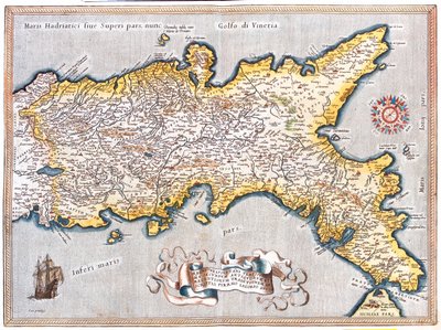 Lazio déli része, Marche déli része, Abruzzo, Molise, Campasnia, Apulia, Basilicata Calabria, Olaszország alkotó: Abraham Ortelius