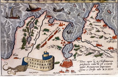 Tunisz – Abraham Ortelius atlasza, Antwerpen alkotó: Abraham Ortelius