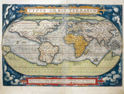 Világtérkép Abraham Ortelius világtérképéről alkotó: Abraham Ortelius
