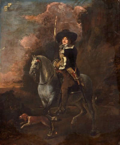 Cavalier szürke lovon, 1660 körül alkotó: Abraham Pietersz. van Kalraet