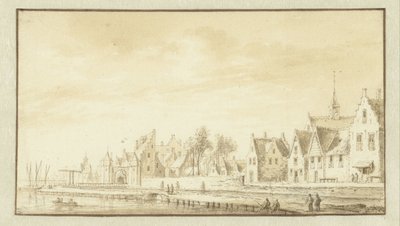Montfoort látképe alkotó: Abraham Rademaker