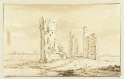 A haarlemi Kleve-ház romjai alkotó: Abraham Rademaker