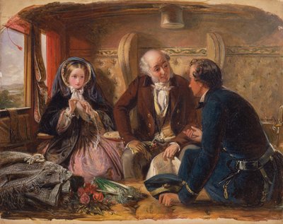 Első osztály – Találkozó. És első találkozáskor szeretett., 1855. alkotó: Abraham Solomon