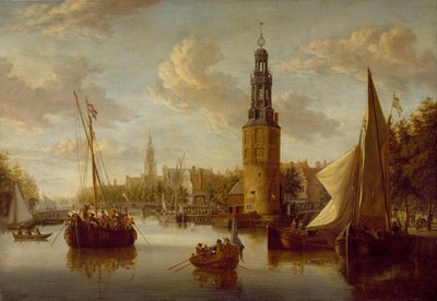 A társaság katonáinak hajóra szállása a Montelbaan-toronynál alkotó: Abraham Storck