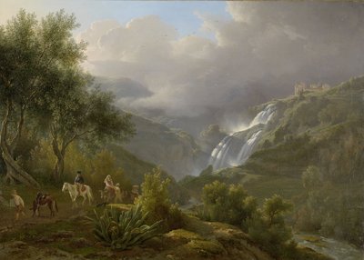 A zuhatag Tivoliban, vihar közeledtével, 1824 alkotó: Abraham Teerlink