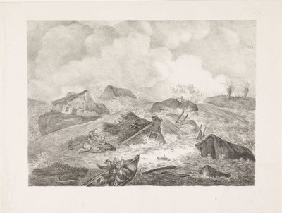 A Kamperdijk áttörése, 1825 alkotó: Abraham Vinkeles