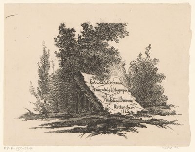 Kő a tájban Etude de Chevaux (sorozat címe az objektumon) alkotó: Abraham Vinkeles
