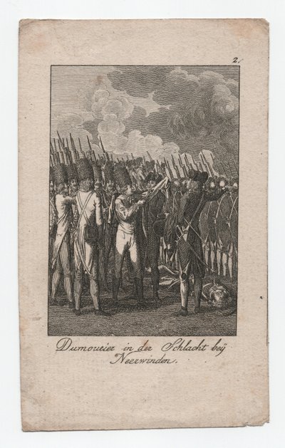 Dumouriez a neerwindeni csatában, 1795 körül (metszet) alkotó: Abraham Wolfgang Küffner