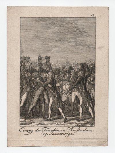 A frankok bevonulása Amszterdamba alkotó: Abraham Wolfgang Küffner