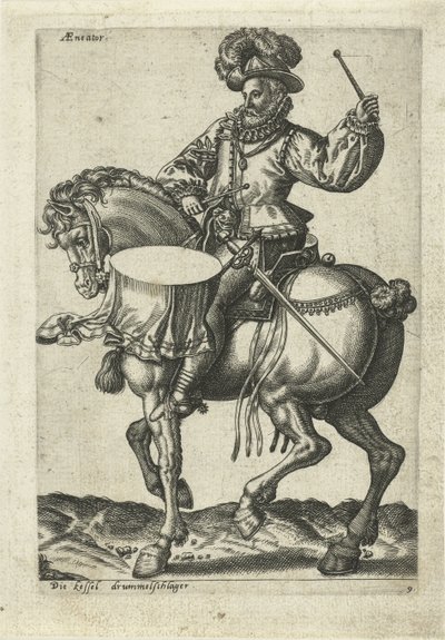 Német dob ​​lóháton alkotó: Abraham de Bruyn (attributed to)