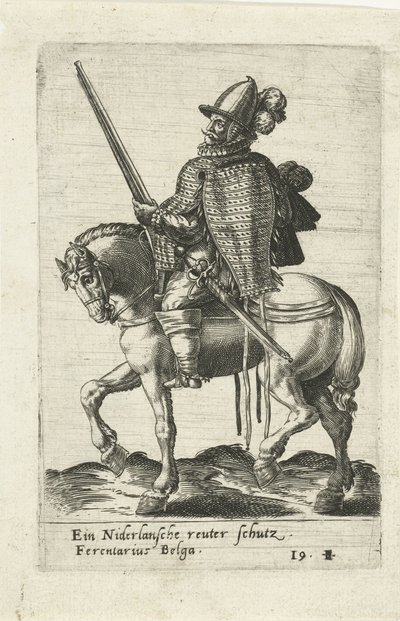 Holland lovas puskával alkotó: Abraham de Bruyn (attributed to)