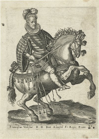 François, Anjou herceg portréja lovon alkotó: Abraham de Bruyn (attributed to)