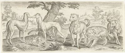 kutyák Állatok (sorozat címe) alkotó: Abraham de Bruyn (possibly)