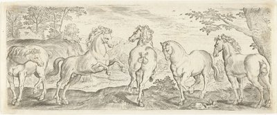Lovak Állatok (sorozat címe) alkotó: Abraham de Bruyn (possibly)