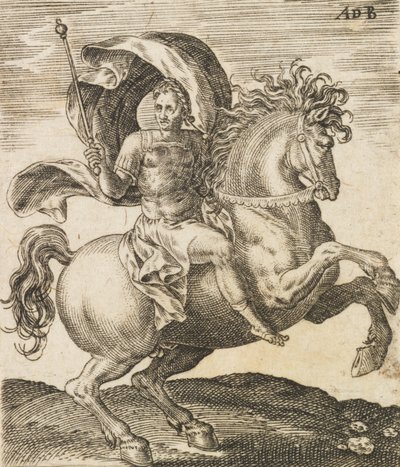 Sergius Galba a Tizenkét cézárból lóháton, 1565-1587. alkotó: Abraham de Bruyn