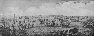 Battle in the Downs, c1639 alkotó: Abraham de Verwer