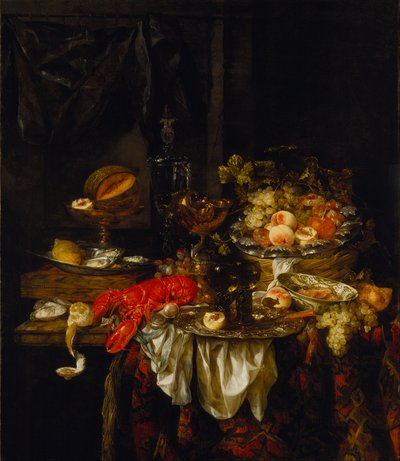 bankett csendélet alkotó: Abraham van Beyeren