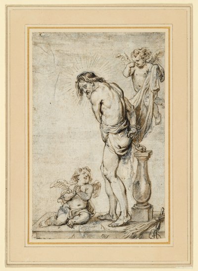 Krisztus az ostorozás oszlopánál alkotó: Abraham van Diepenbeeck